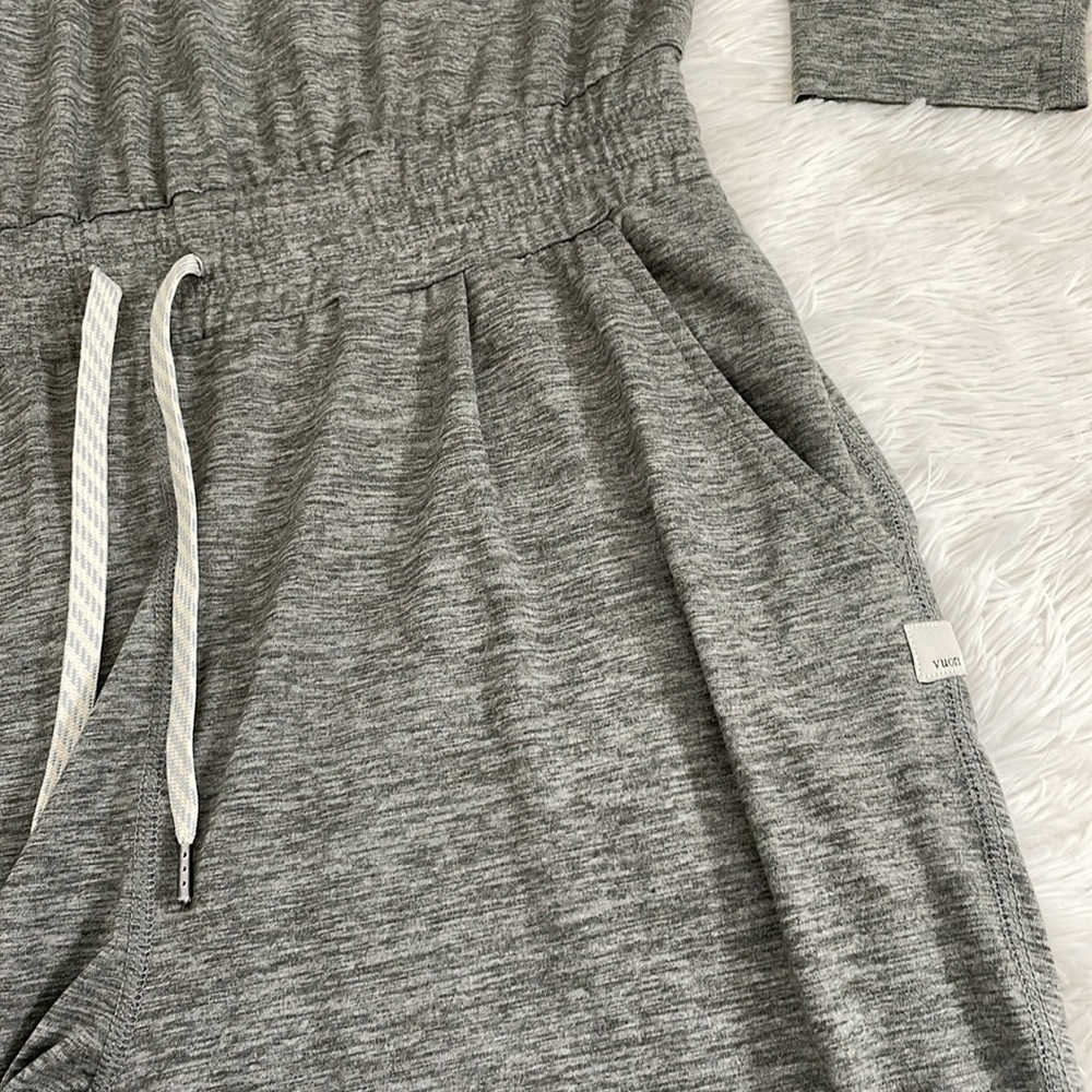Vuori Lux Henley Jumpsuit Long Sleeve Heathered Grey Medium - Picture 8 of 11